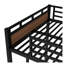 Lit superposé séparable Full XL au-dessus de XL avec panneau décoratif en noyer-226067980