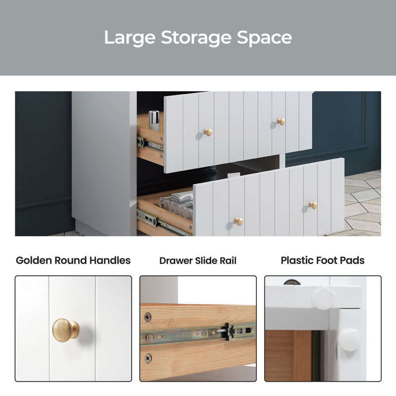 Meuble-lavabo simple avec plateau Reinbert