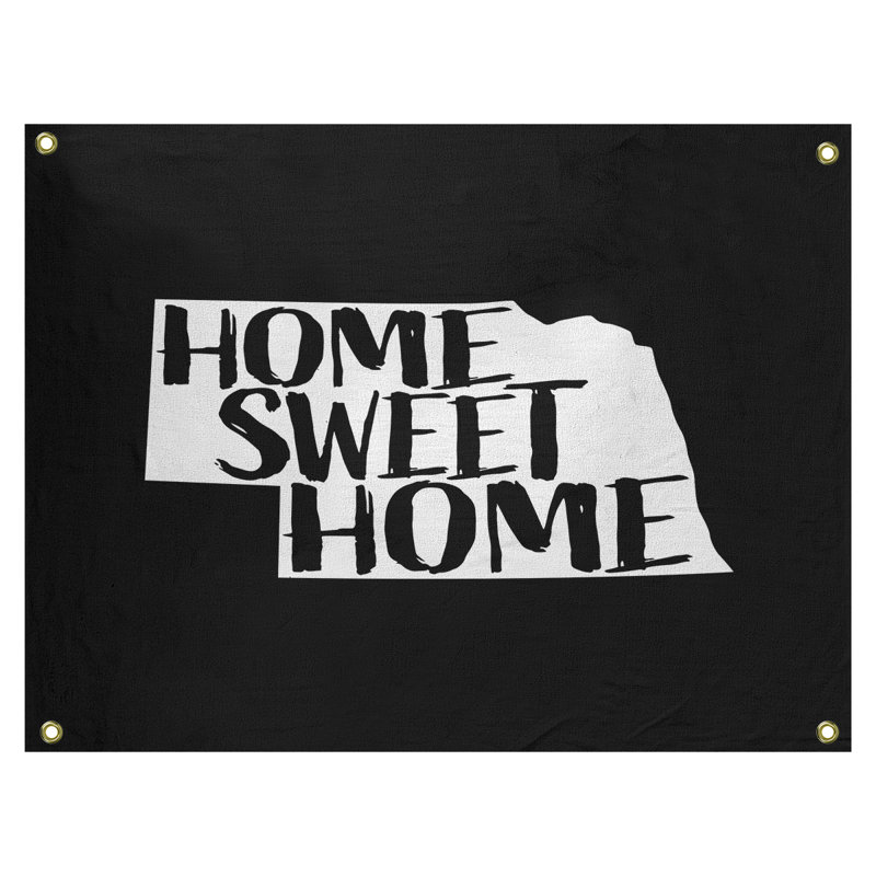Tapisserie murale nebraska doux pour la maison, H 59 po x l 80 po, Noir