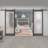 37'' x 84'' Solid Wood Glass Unfinished without Installation Hardware Kit Barn Door