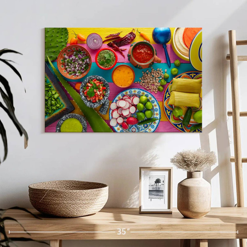 Saveurs mexicaines sur toile, H 16 po x l 24 po x P 1,25 po