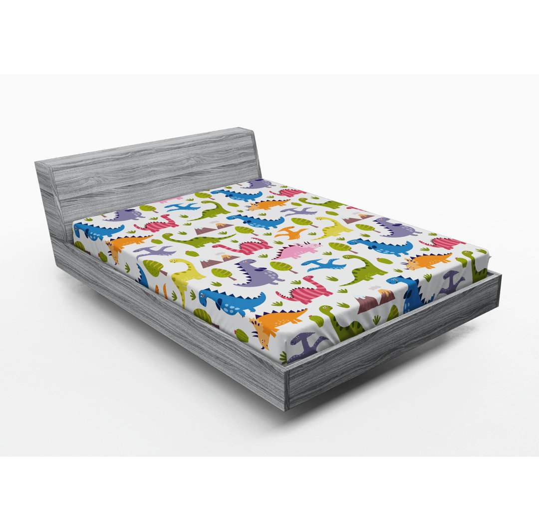 Microfiber Fitted Sheet Ambesonne 