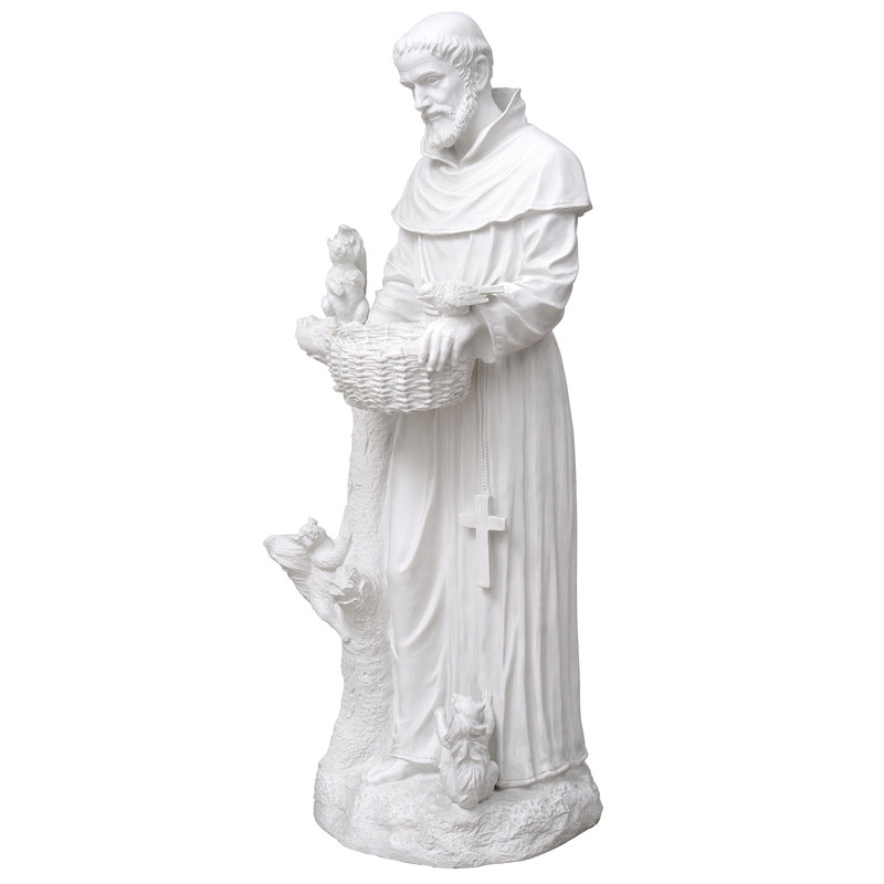 Saint Francis with Squirrels Statue