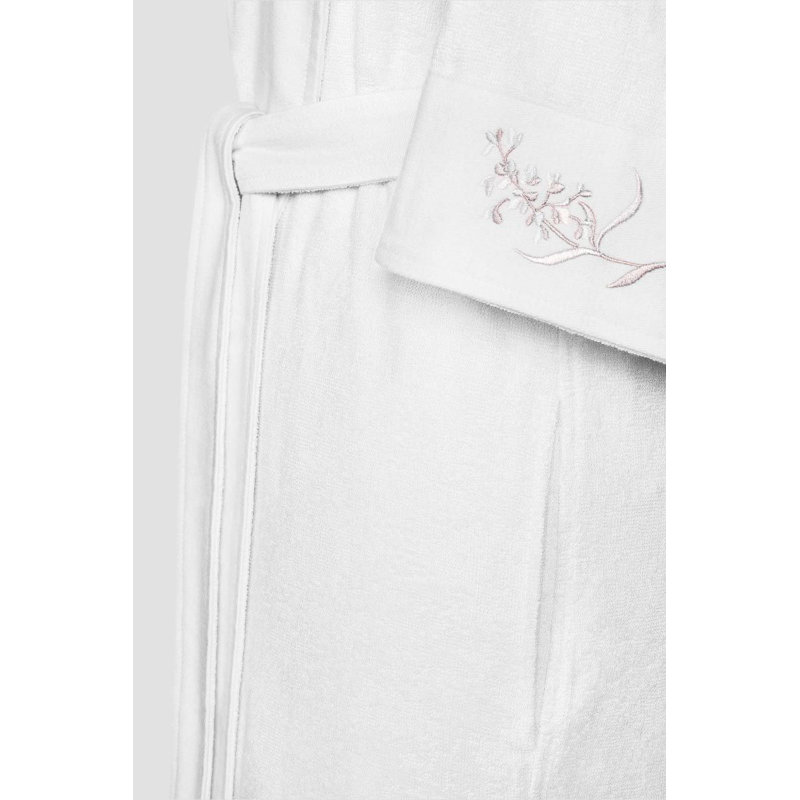 Peignoir en mélange de coton pour fille / femme avec poches Solange, M