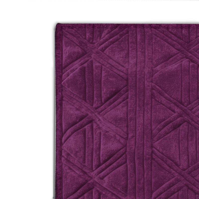 Tapis mauve intérieur et extérieur Trellis, Rectangle 4pi x 6 pi