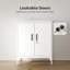 Armoire de rangement en métal avec serrure, armoire de garage en acier, blanc-357004097