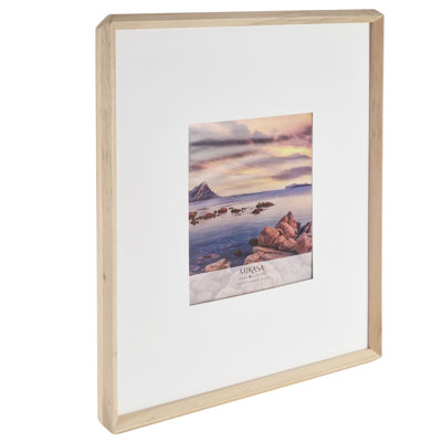 Cadre en bois Mikasa avec passe-partout de 16 x 20 pouces pour photos de 8 x 10 pouces