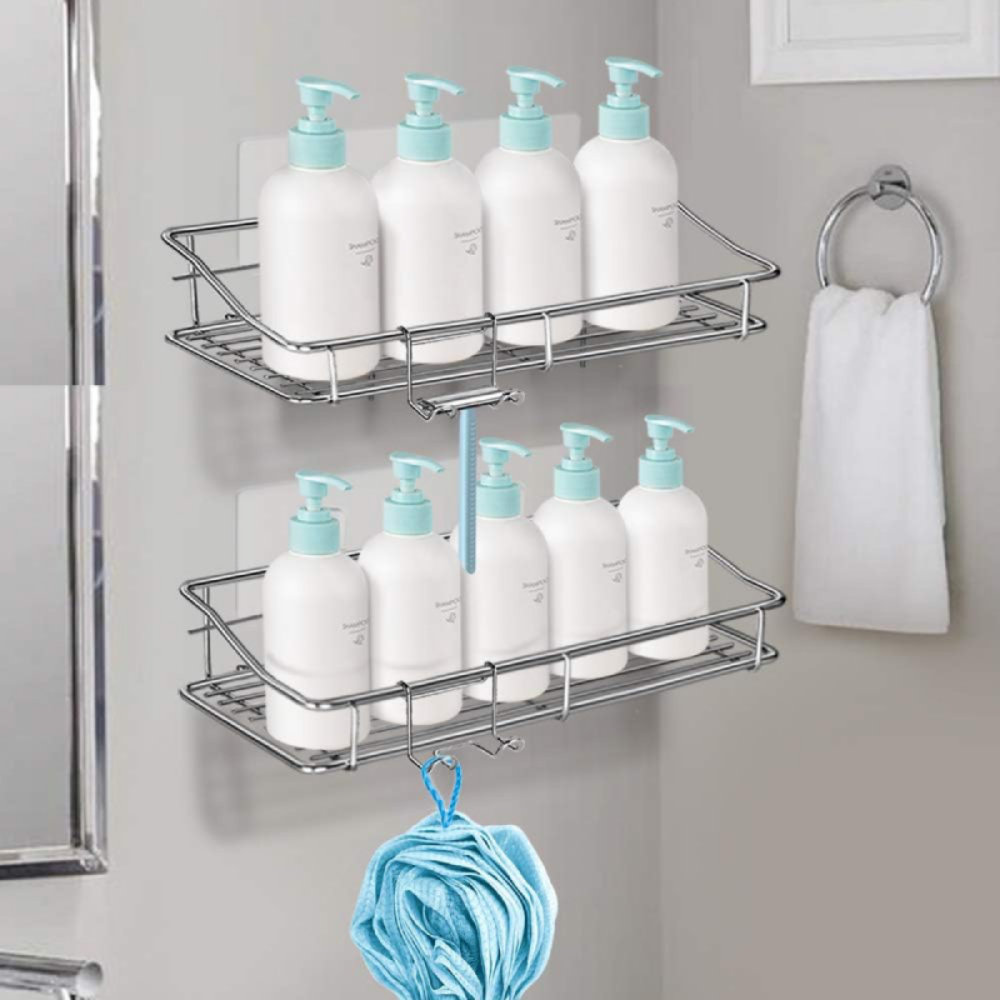 Rebrilliant Nertil Screws Stainless Steel Shower Caddy | Wayfair