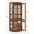 71" Tall Corner Cabinet with Multi-Colour LED Lights, 5-Tier Corner Display Cabinet with Doors