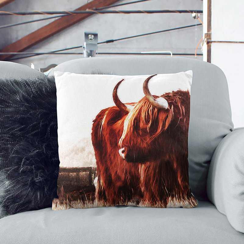Square Throw Cushion, White, 40cm H x 40cm W x 15cm D