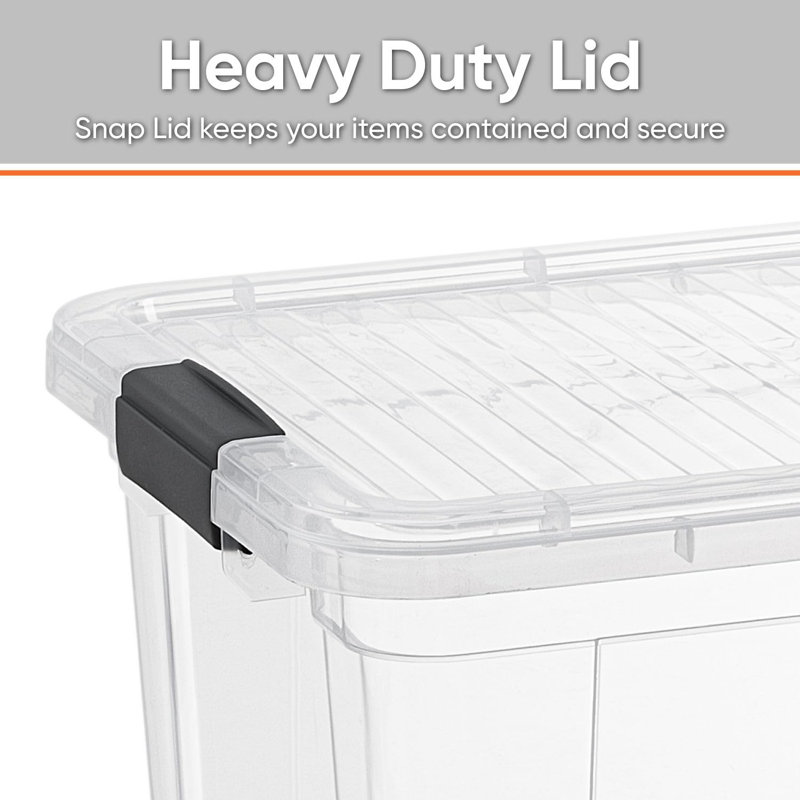  Small Clear Storage Box with Lid, 6.6 Quart Plastic Container Bins for Organizing, Stackable Crates, BPA Free, Non Toxic, Odor Free, Organizers for Home, Office, School, and Dorm, 36 Pack