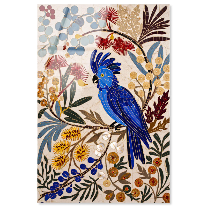 «Lapis Cockatoo», reproduction d'art acrylique par Art Remedy, H 54 po x l 36 po