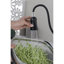 Robinet rétractable noir mat pour la cuisine, acier inoxydable, arche élevée à poignée simple, débit de 1,8 gallon par minute, cuisine facile à entretenir dans la poignée, noir, à faire fonctionner et à installer