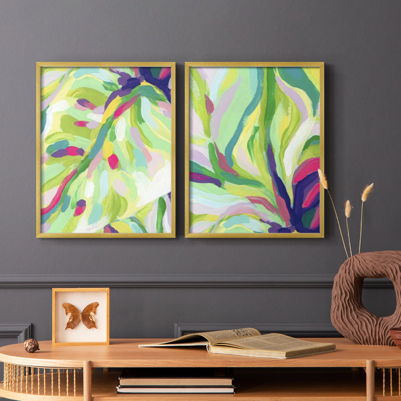 Bright Tropical Abstraction I-Premium Framed Print -Ready to Hang - No Nails Required - No Nails Required