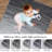 Large Area Rugs 8x10 Modern Ombre Living Room Rugs with Non-Slip Backing, Non-Shedding Gradient Color Accent Rugs, Machine Washable Contemporary Floor Carpet for Bedroom, Gray-61782404-61782400