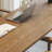 Light-walnut+Black+Clear Rectangular Solid Wood+Iron+Acrylic desk-109539732