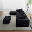 Canapé modulaire convertible en tissu de microfibre