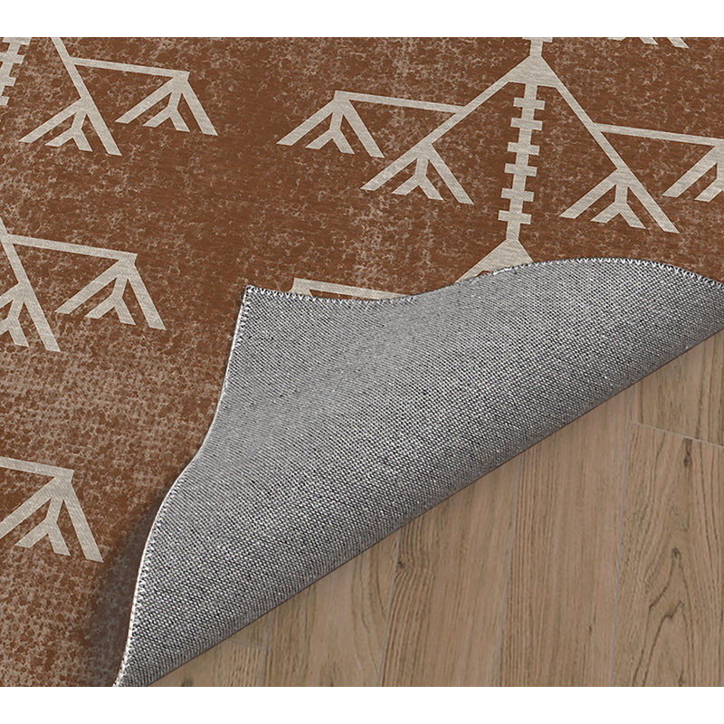 Larsa Geometric Doormat, Brown