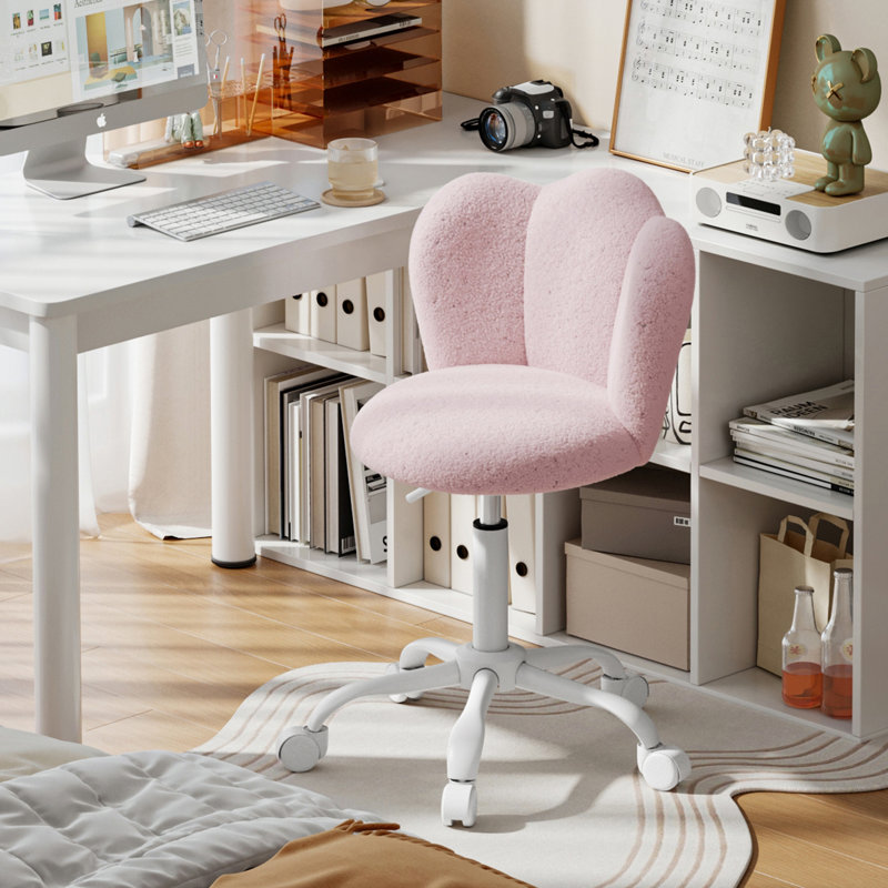 Metro Lane Office Chair, Pink Boucle