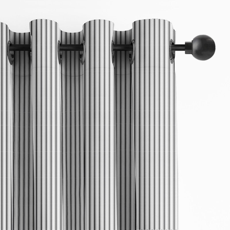 Jaxon Stripe, 50" W x 108" L, Ebony