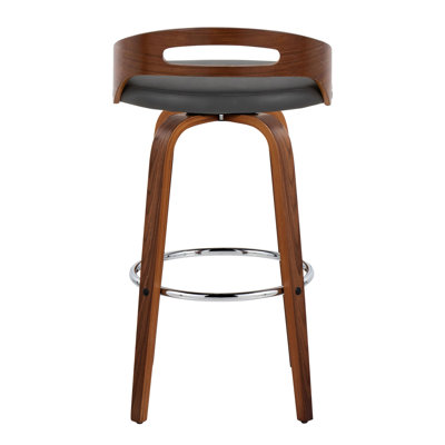 Mid-Century Modern Fixed-Height Barstool