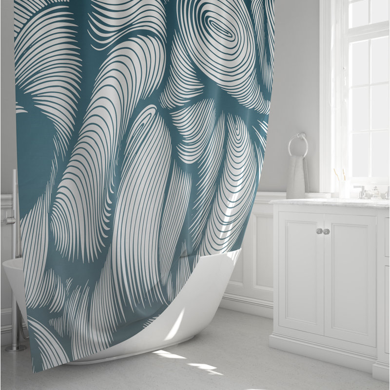 Solanki Abstract Shower Curtain, 93" H x 70" W