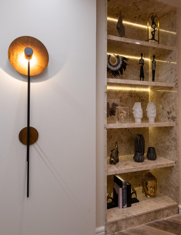 Dot 1 - Light Armed Sconce, Organic Gold