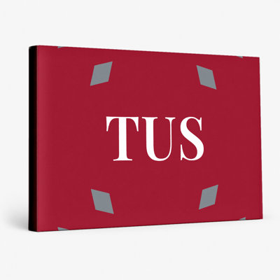 Tuscaloosa Luxury Diamond Monogram — Gray Crimson White