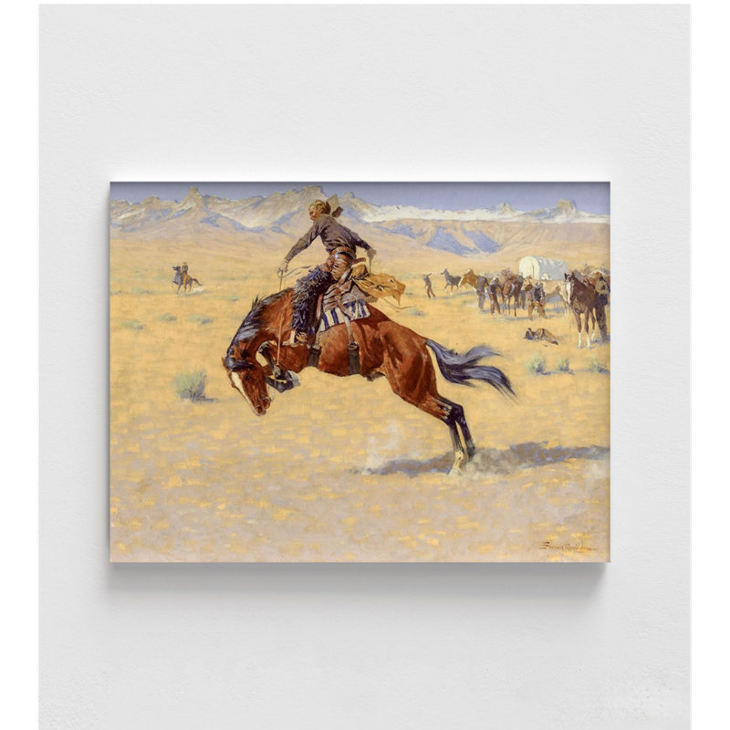 Imprimé de cowboy à cheval Bucking, Imprimé seulement, Non, H 8 po x l 10 po