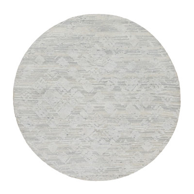 Tapis unique gris 6 pi x 6 pi Viara