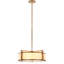 Lustre cylindrique à cinq lumières avec abat-jour