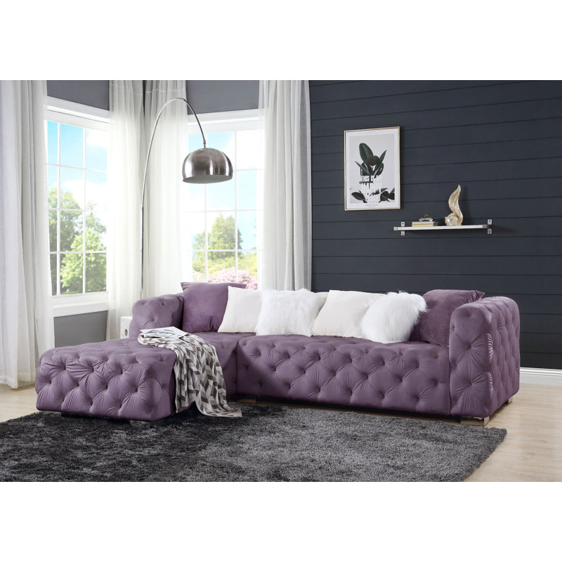 Canapé-lit et chaise longue Benedetto, Mauve