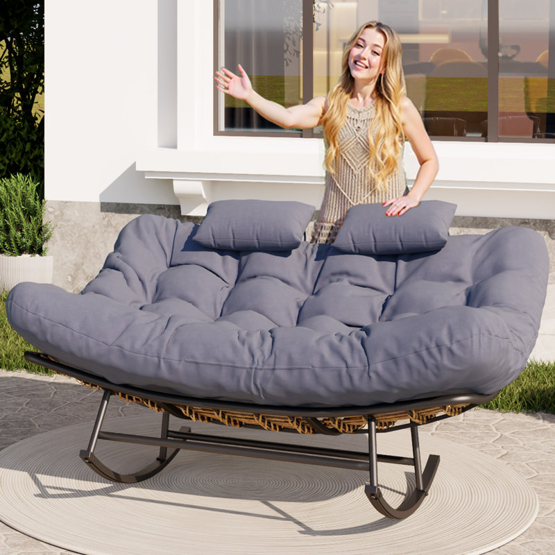 Iron Rocking Chair, Gray