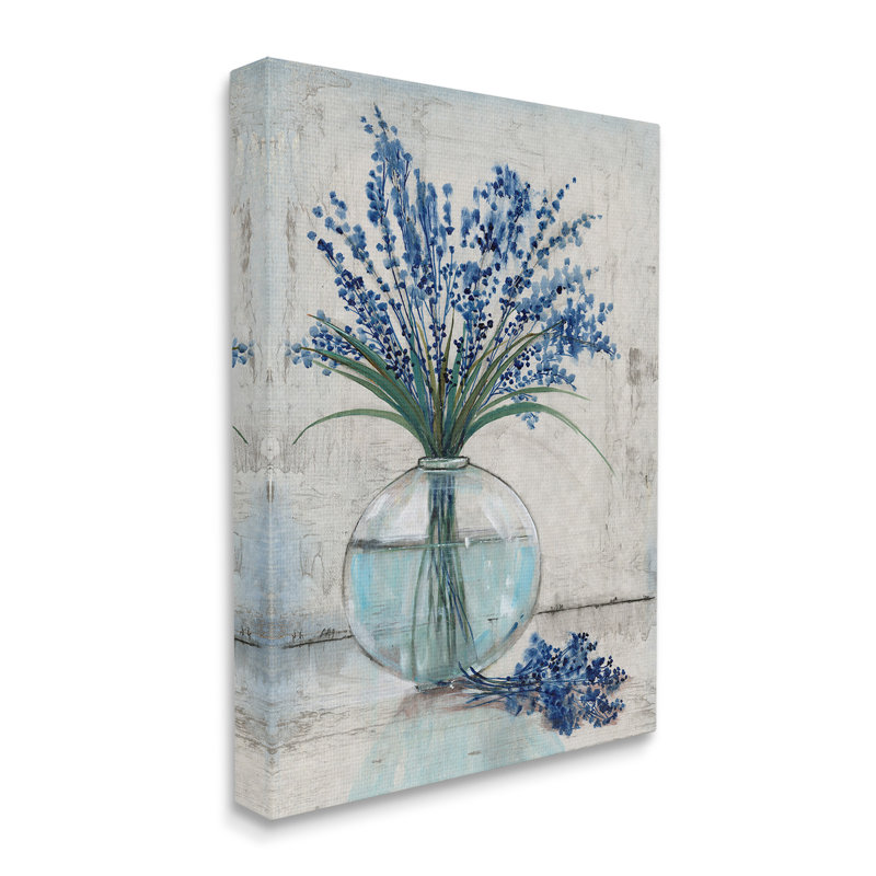 Branches de lavande dans un vase, art mural par Tim Otoole, H 30 po x l 24 po