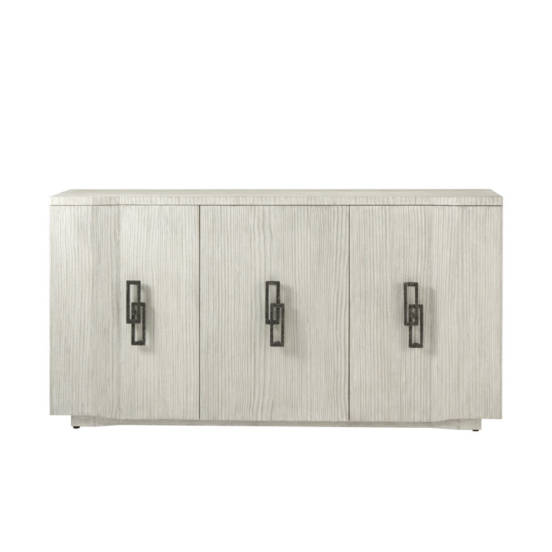 Breeze 66'' Light Wood and Metal Sideboard with Storage
