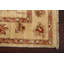 Tapis beige / rouge en laine noué à la main de conception unique 4 pi 4 po x 5 pi 9 po New Age