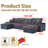 Katrein 142.00 W Modular U-Shaped Free Combination,Cloud Couch with Ottomans-255646108