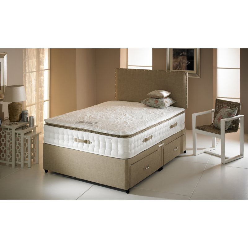 White Noise Pillow Top Pocket Sprung Mattress, Single (3')
