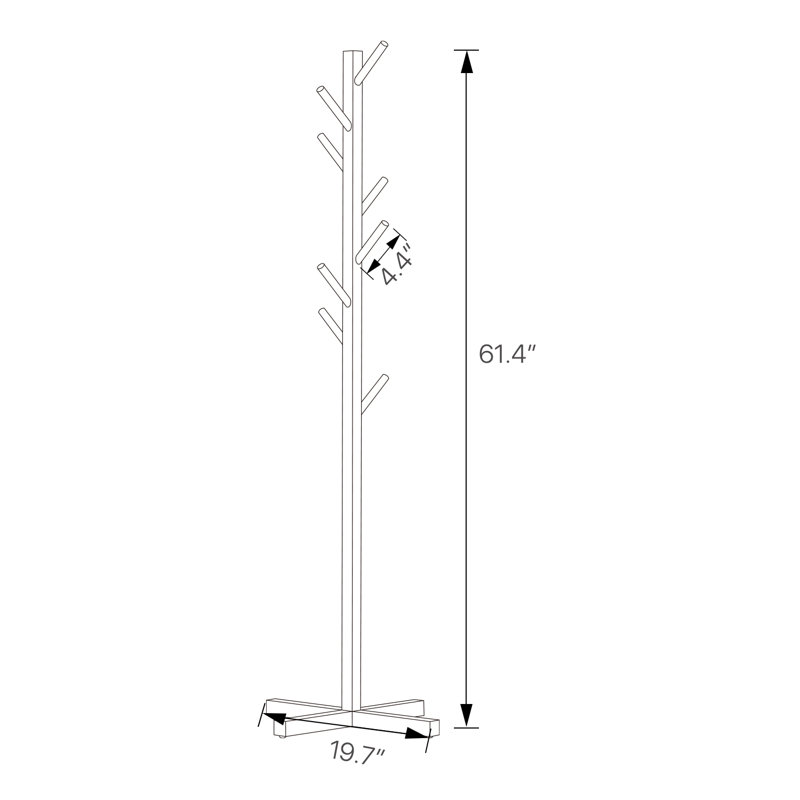 Portemanteau autoportant moderne Aldie, Blanc
