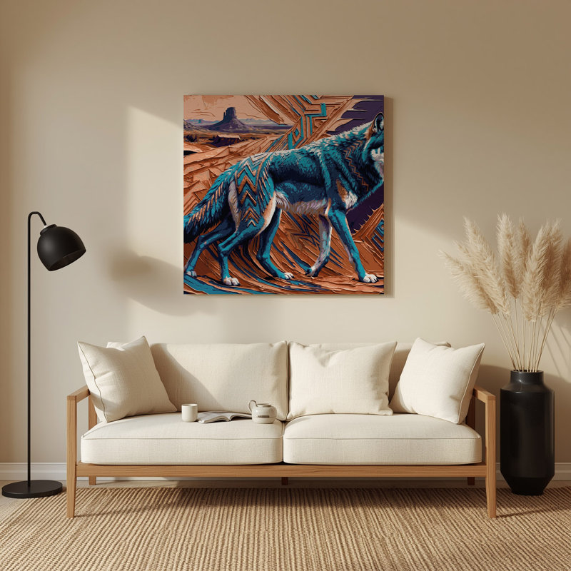 «Southwestern Animals», art mural brun 57, H 144 po x l 144 po x P 0,05 po