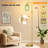 Dimmable Glass Floor Lamp For Living Room, Modern Gold Standing Lamp With Green Ribbed Glass Lampshade & Knob Dimmer, Arc Tall Lamp For Bedroom Office Reading Room, 2700K Led Bulb Included