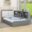 Ruthia Twin 2 Drawers Upholstered Platform bed with Headboard and Shelves-1234269305