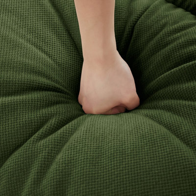 3 Seater Modular Sofa with High-Density Ergonomic Foam, Curved Armrests, and 2 Round Throw Pillows for Ultimate Comfort