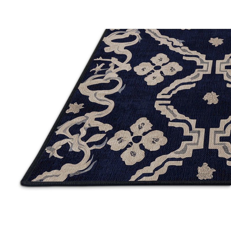Tapis gris lavable à la machine, Rectangle 6 pi x 9 pi