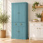 Armoire de cuisine de 172 cm de hauteur avec 4 tiroirs, salle à manger - Bleu marine-159761589