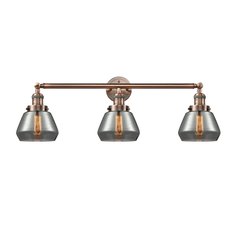 Chill 3 - Light Dimmable Vanity Light, 60 Watt Vintage Incandescent Bulb, Plated Smoked, Antique Copper