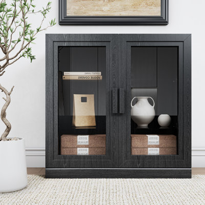 Hoshi 36"H x 31"W Display Cabinet With Tempered Glass Shelves