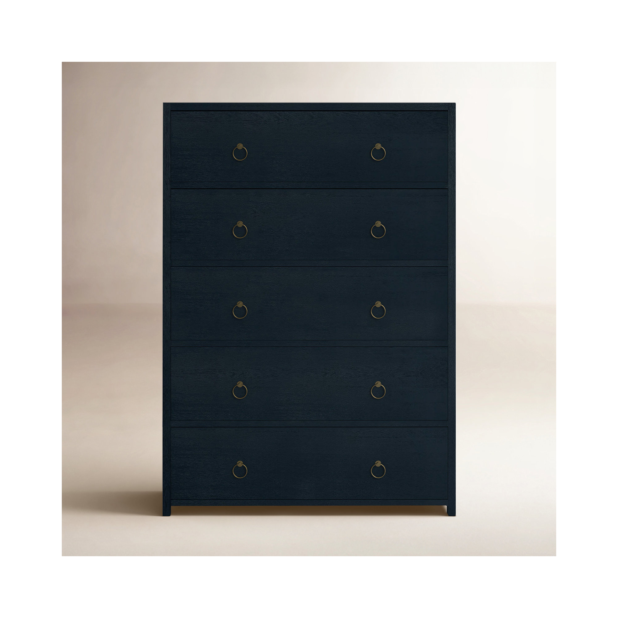 Elin 5 Drawer Dresser, Navy Blue