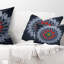 Fleur abstraite en argent 3D - coussin abstrait imprimé