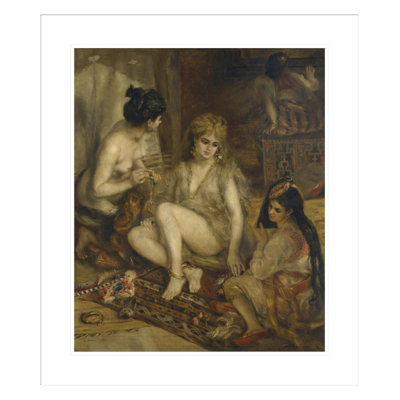 Parisiennes en costume algérien ou sarouel par Pierre-Auguste Renoir, impression giclée encadrée